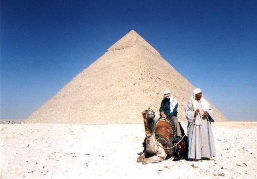Jane - Pyramid of Chephren (Khafre)
<br>
Photo: Robert Downie - February 2001 (EOS 300) 