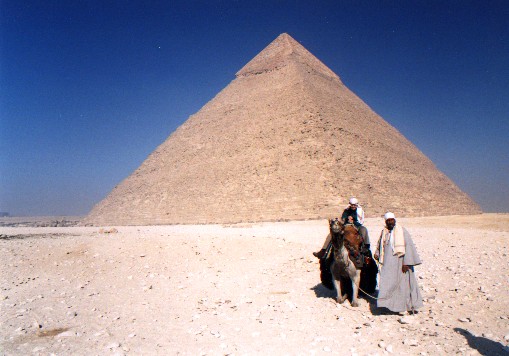 Jane - Pyramid of Chephren (Khafre)
<br>
Photo: Robert Downie - February 2001 (EOS 300) 
