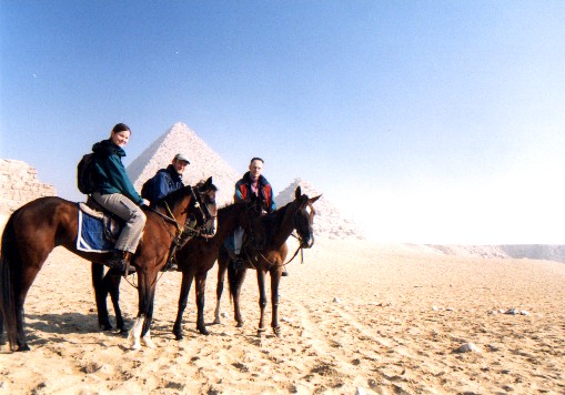 Pyramids of Giza 
<br>
Photo: Robert Downie - February 2001 (EOS 300) 