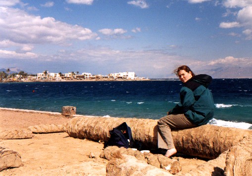 Jane in Dahab - Red Sea
<br>
Photo: Robert Downie - February 2001 (EOS 300) 