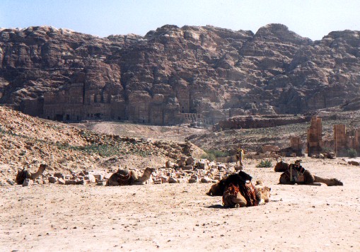 Looking down Wadi Musa - Petra.
<br>
Photo: Robert Downie - February 2001 (EOS 300) 