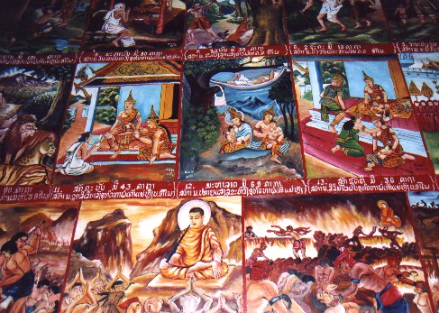 Mural inside Wat Wisunalat - Luang Phabang
<br>
Photo: Robert Downie - December 2000 (EOS 300) 