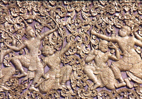 Metal Leafing - Wat Xieng Thong - Luang Phabang
<br>
Photo: Robert Downie - December 2000 (EOS 300) 