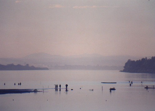 Thailand on the left bank- Laos on the right bank - Mekong River - Vientiane
<br>
Photo: Robert Downie - December 2000 (EOS 300) 