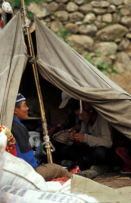 Jerky - Tibetan Market Style! - Namche Bazaar (3440m)
<br>
Photo: Robert Downie - 2004 (EOS 300)