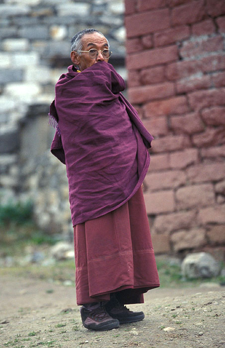 Wise Monk - 2nd in command - Tengboche Monastery 
<br>
Photo: Robert Downie - 2004 (EOS 300)