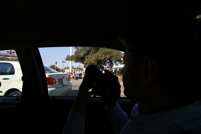 James taking some shots out the window - Lahore 
<br>
Photo: Robert Downie - Feb 2007 (EOS 400D)