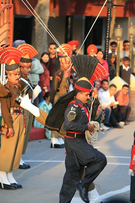 Indian guards and Pakistani rangers face off - Wagah Border
<br>
Photo: Robert Downie - Feb 2007 (EOS 400D)