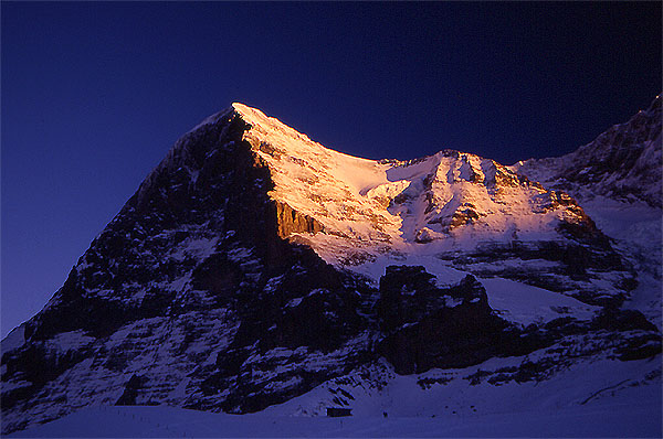The Eiger (3970m)
<br>
Photo: Robert Downie - January 2002 (EOS 300) 