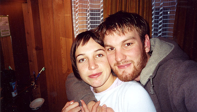 Ady and I  - M�rren
<br>
Photo: Robert Downie - January 2002 (Canon Elph) 