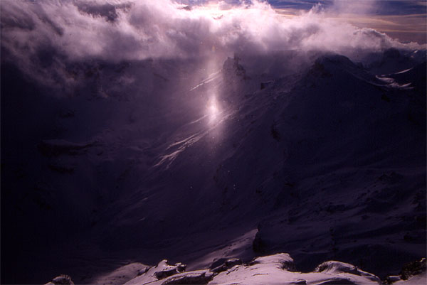 The view from the Shilthorn (2971m) 
<br>
Photo: Robert Downie - January 2002 (EOS 300) 