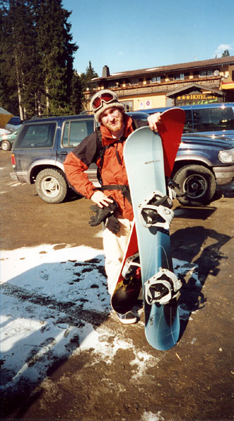 Preparing for a long day - Valbella
<br>
Photo: Adriana Thomson - February 2002 (Canon Elph) 