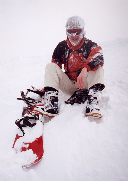 One cold looking me - Valbella 
<br>
Photo: Adriana Thomson - February 2002 (Canon Elph) 