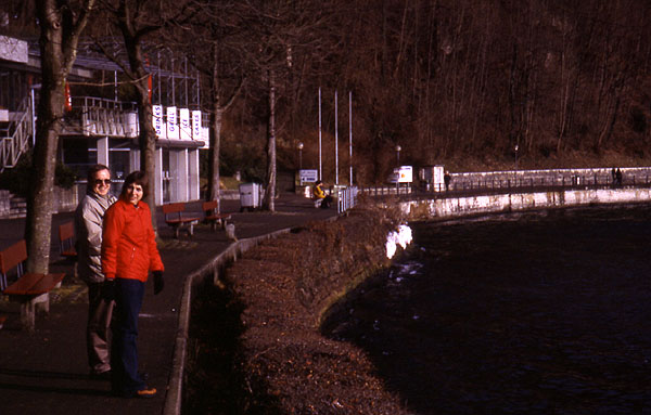 Ady and Florian - Rhine Fall - Rheinfall
<br>
Photo: Robert Downie - February 2002 (EOS 300) 