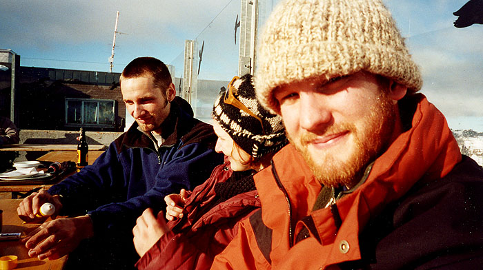 Jense, Julia and I - FlumserBerg
<br>
Photo: Adriana Thomson - February 2002 (Canon Elph) 