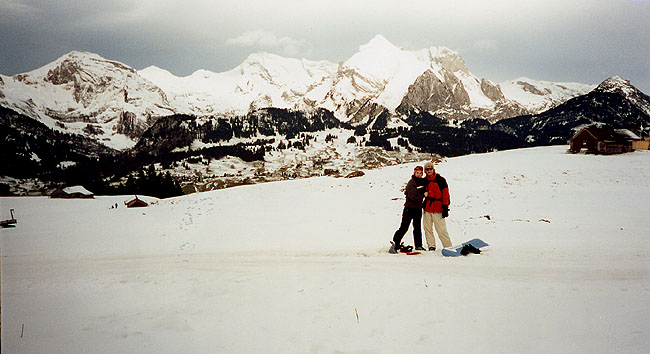 Ady and I - Iltios (1350m) - Unterwasser 
<br>
Photo: Robert Downie - February 2002 (Canon Elph) 