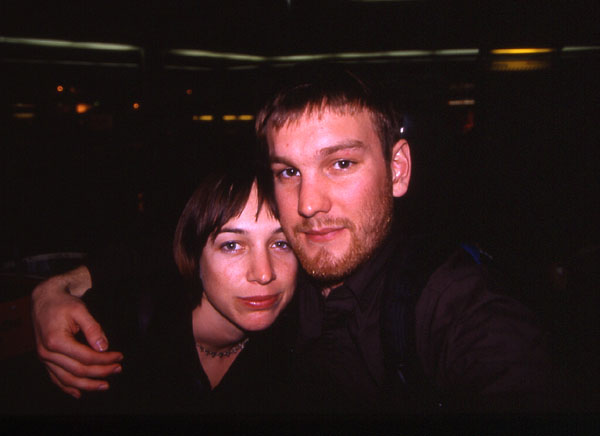 Ady and I - Waiting for the plane home - Z�rich 
<br>
Photo: Robert Downie - February 2002 (EOS 300) 