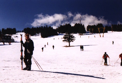 Myself outside a ski resort on Uluda?
<br>
Photo: Jane Downie - January 2001 (EOS 300)
