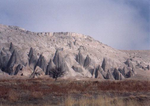 Selime.  The northern end of the Ilhara Canyon.  Some scenes from the original star wars were filmed here.
<br>
Photo: Robert Downie - January 2001 (EOS 300)
