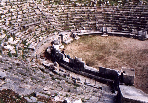 The Bouleuterion (Council Meeting Place) - Priene
<br>
Photo: Robert Downie - January 2001 (EOS 300)