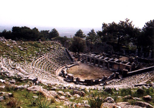 The Bouleuterion (Council Meeting Place) - Priene
<br>
Photo: Robert Downie - January 2001 (EOS 300)