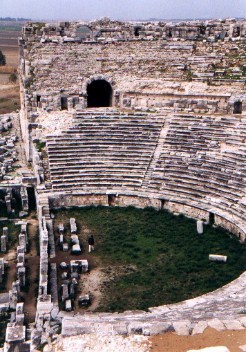 15 000 Seat Great Theatre reconstructed by the romans in the 1st Centuary AD - Miletus
<br>
Photo: Robert Downie - January 2001 (EOS 300)