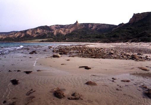 The Landing Beach - You can see the Sphinx  - Gallipoli
<br>
Photo: Robert Downie - January 2001 (EOS 300)