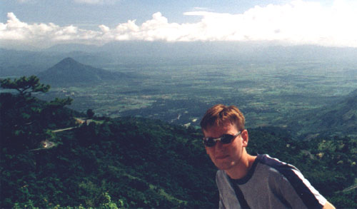 Looking down from the central highlands towards the coast with myself in the foreground.
<br>
Photo: Unknown Photographer - December 1998 (EOS IX) 
